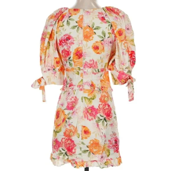 Floral Linen Dress - Picture 2 of 6